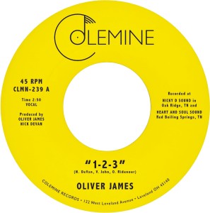 [SIN] OLIVER JAMES - 1-2-3 / NOTHING IS FOREVER (DARK BLUE 7INCH)
