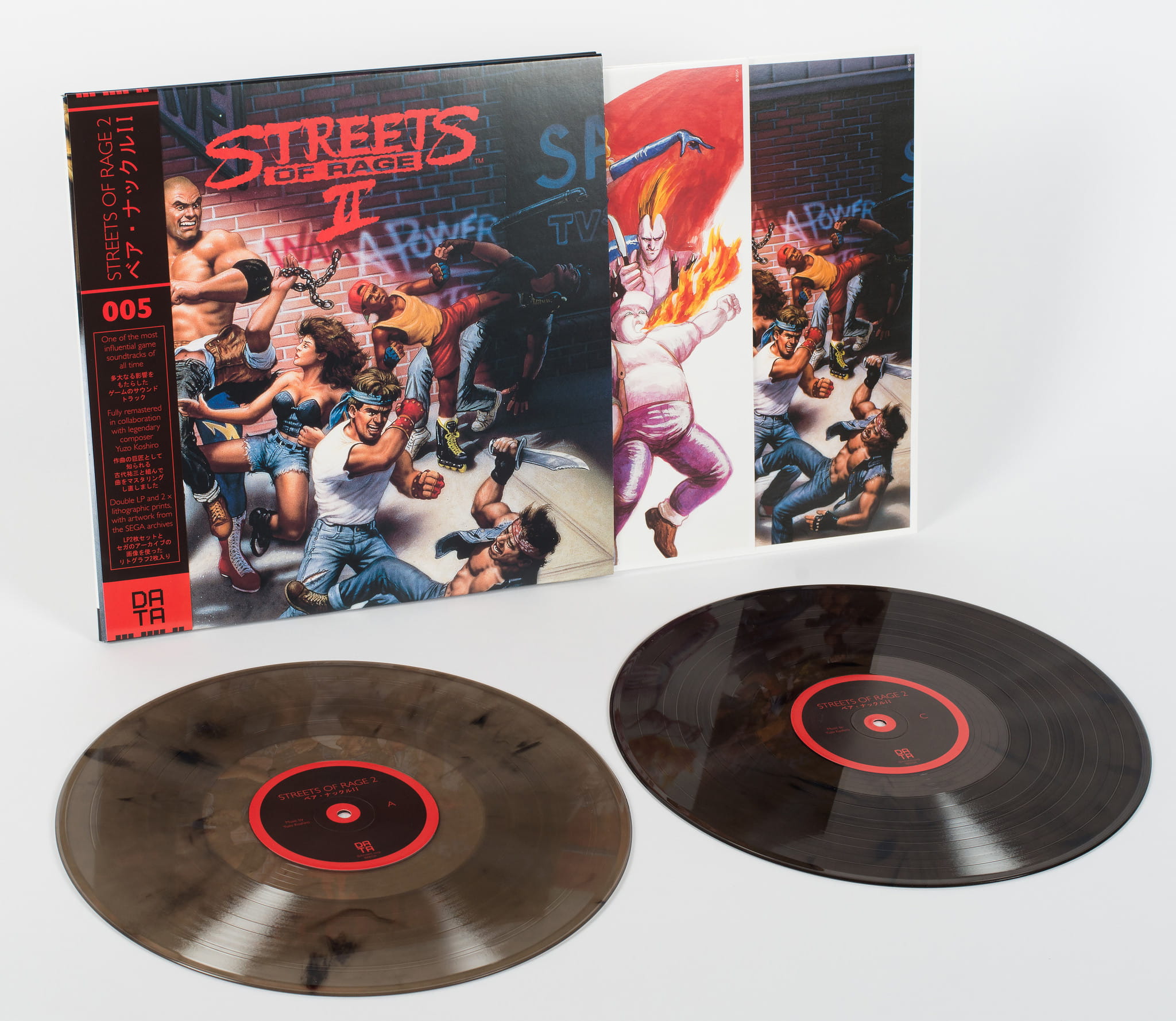 STREETS OF RAGE 2 - Sega OST by Yuzo Koshiro - Clear w/ Black 